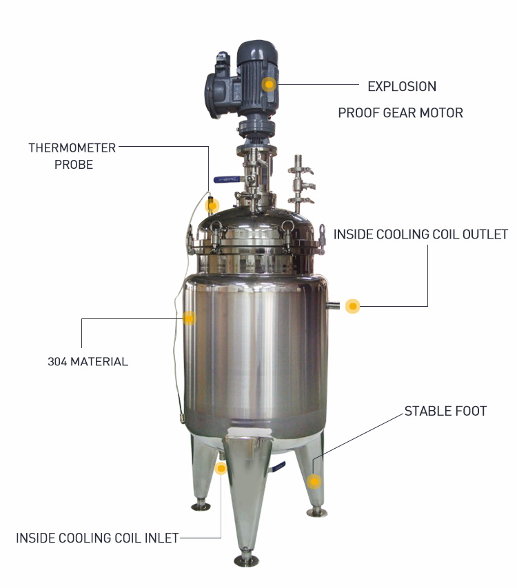 100l stainless steel reactor