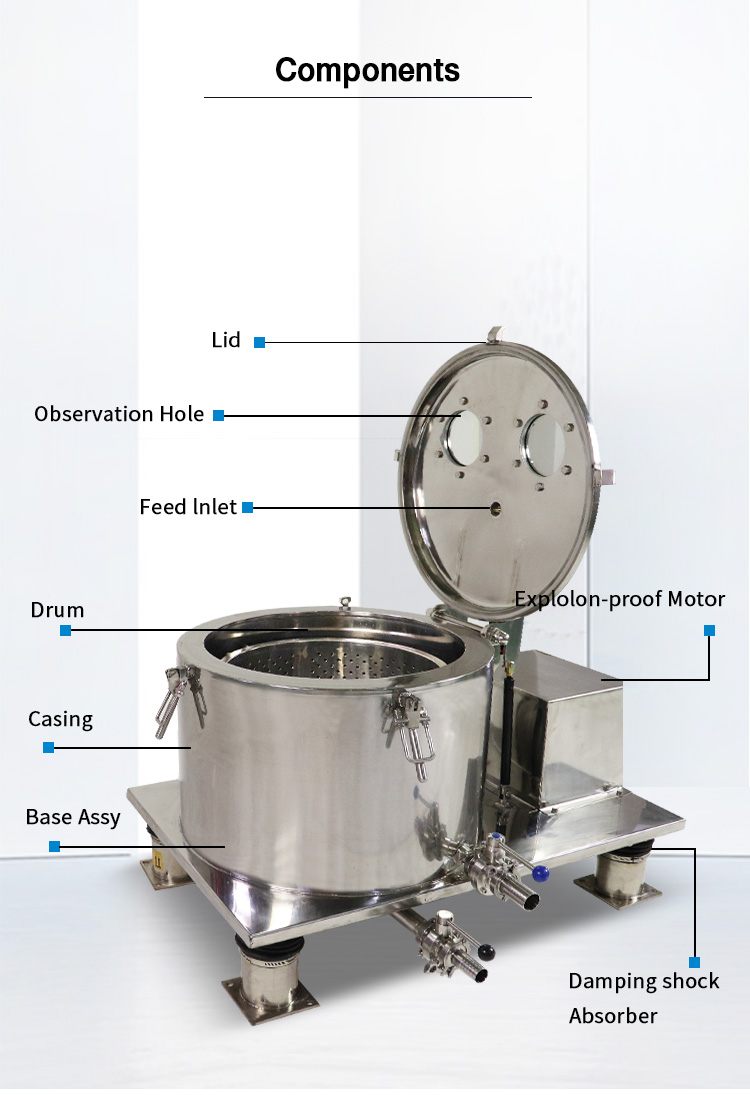 large stainless steel centrifuge