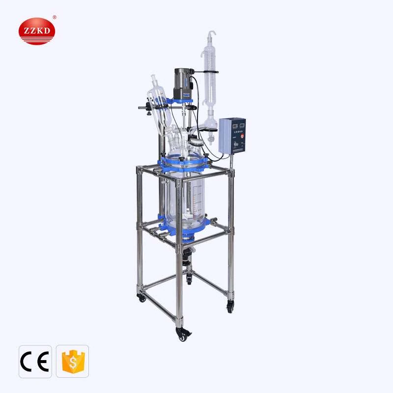 5L 10L 20L 50L best glass cylindrical reactor 
