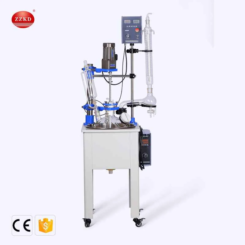 5L 10L 20L 50L best glass cylindrical reactor 