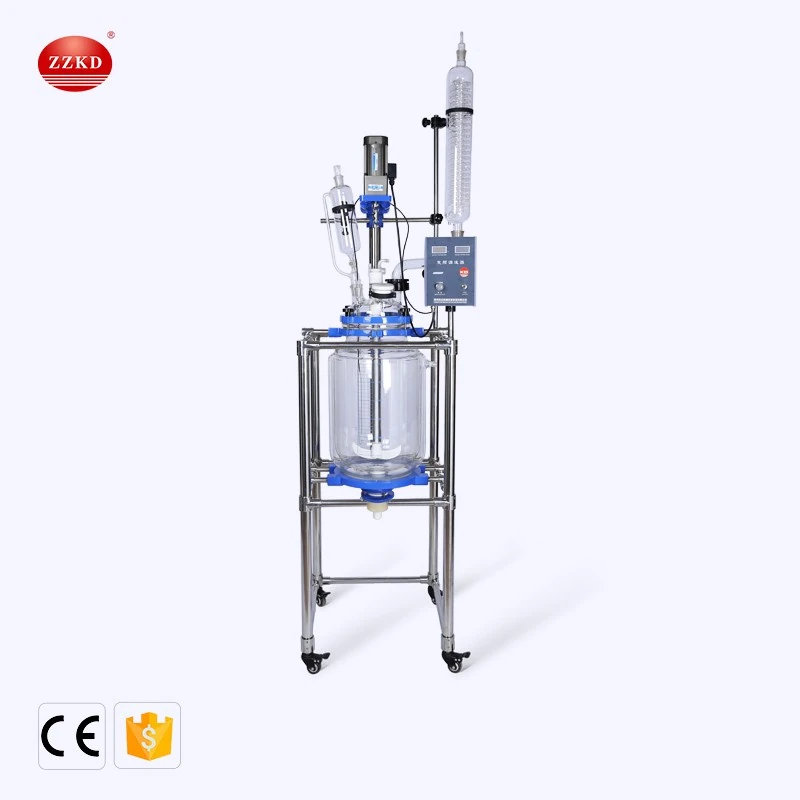 Benchtop borosilicate double wall glass reactor