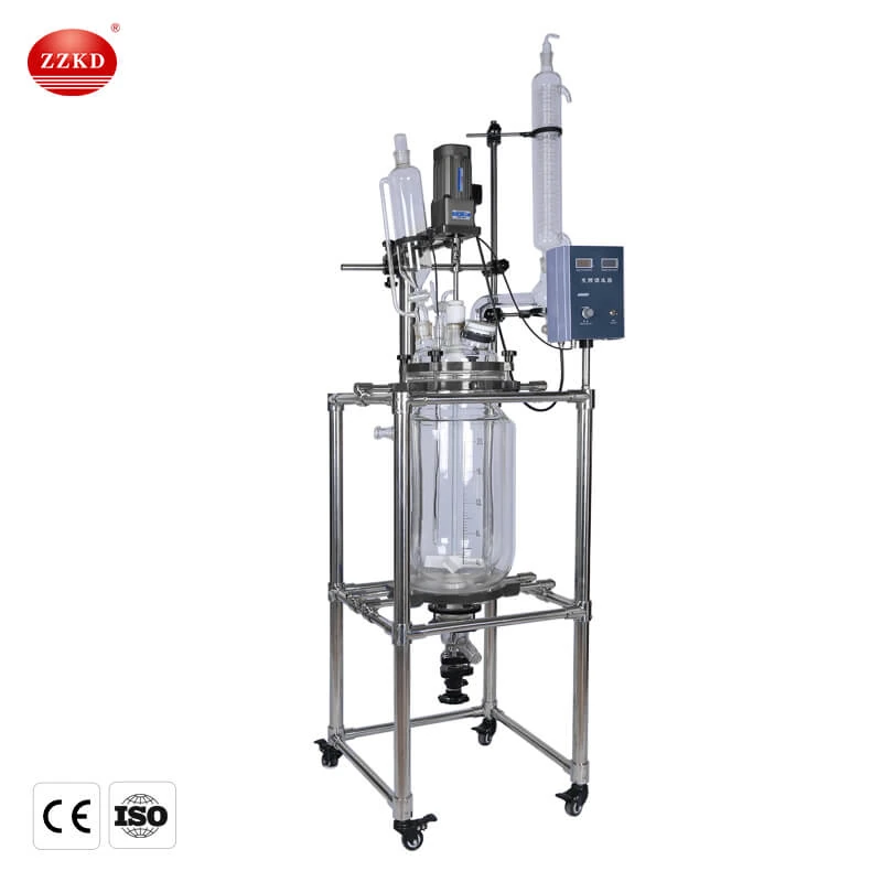 Maintenance and maintenance of double-layer glass reactor
