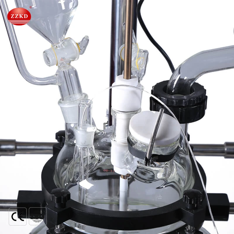 20l jacketed glass reactor for sale