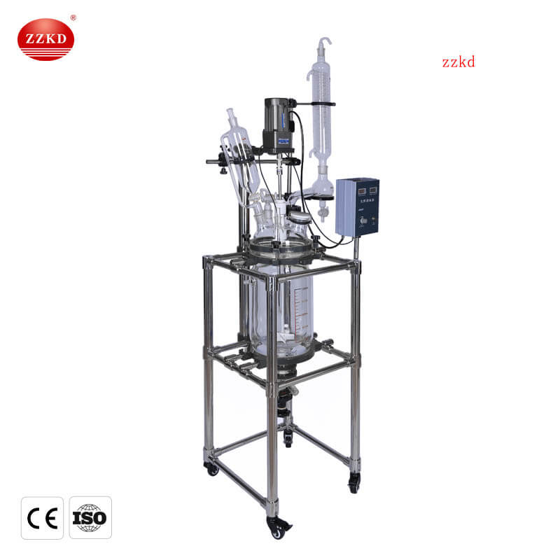 Double Layer Glass Reactor 10l