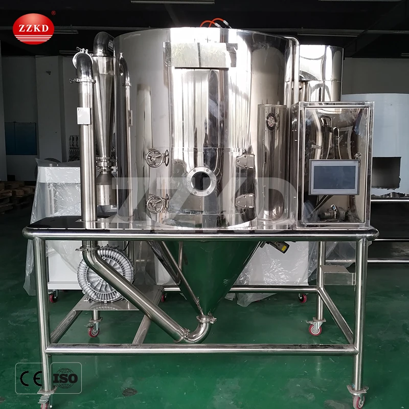Physical drawing of centrifugal spray dryer