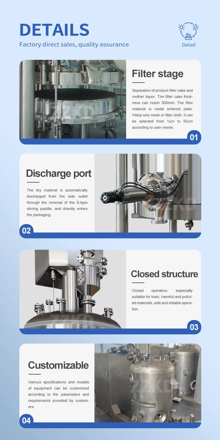 Agitated Nutsche Filter Dryer Details