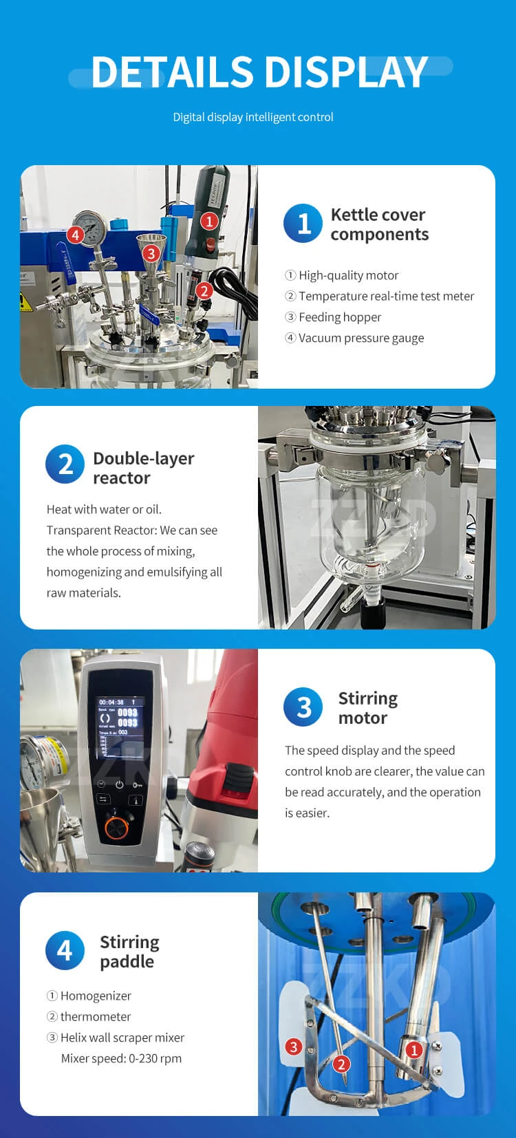 Lab Emulsifying Mixer Machine Details 