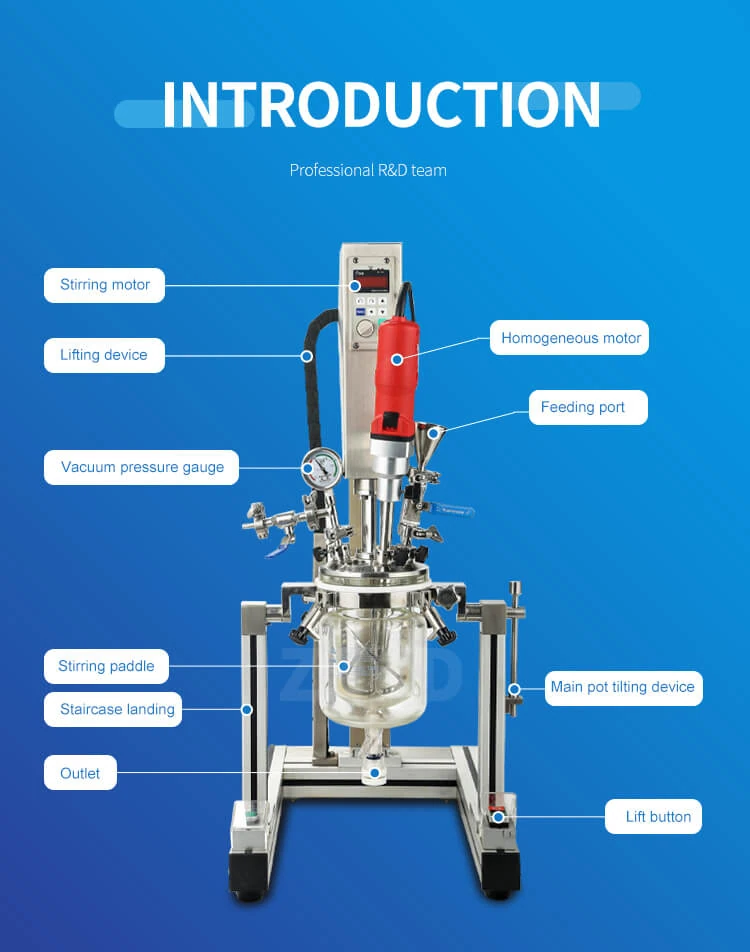 Lab Emulsifying Mixer Machine Structures 
