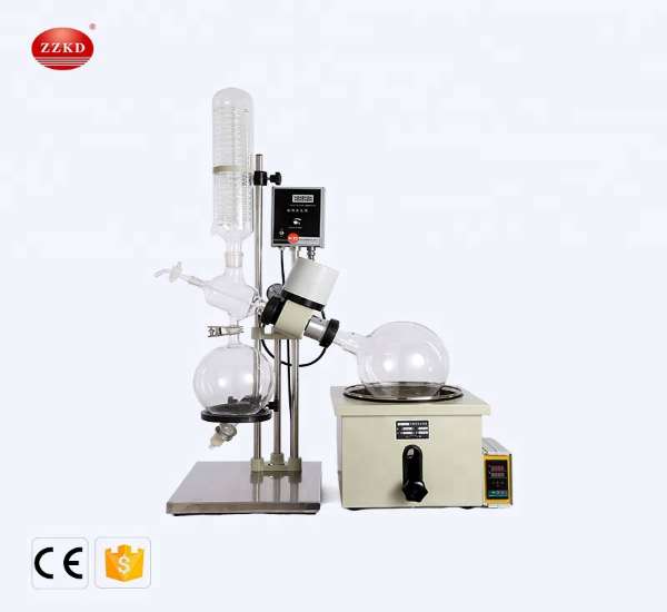 RE-201D RE-301 RE-501 rotary evaporator is a small rotary evaporator (mini rotary evaporator), beautiful appearance, small and light, top-rotating sealed, good vacuum.