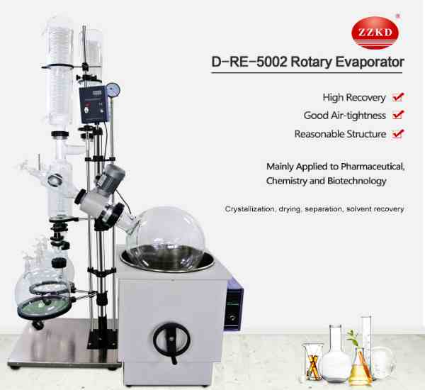D-RE-1010 D-RE-1020 D-RE-1050 rotary evaporator are the laboratory equipment sold by our company, with 10L 20L 50L capacity optional, and Power supply includes 220V50HZ and 110V 60HZ.