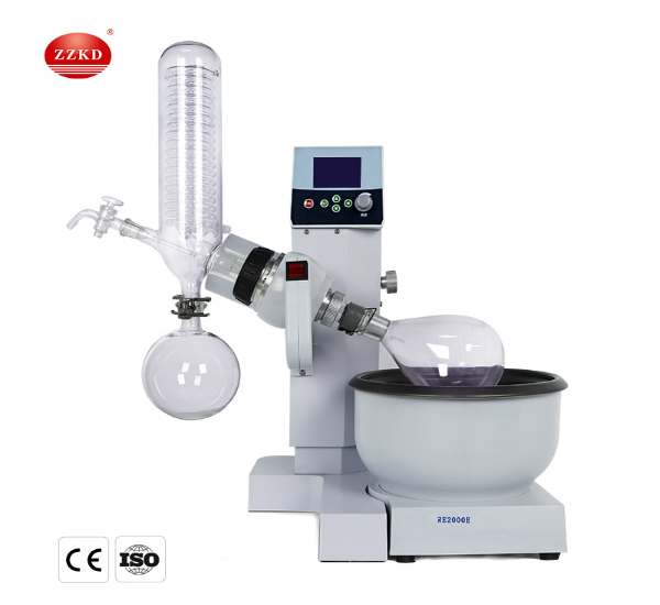 RE-2000A RE-2000B RE-2000E rotary evaporator has CE, ISO certified product patent certificate. The rotary evaporator can be lifted and lowered electrically, adjusted by the knob button, and has a digital display screen, which is easy to operate.