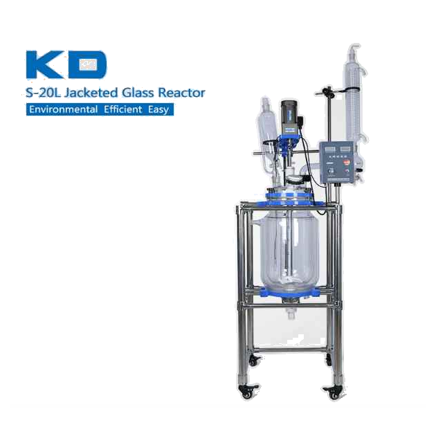 S-10L 20L 30L 50L glass jacketed reactor