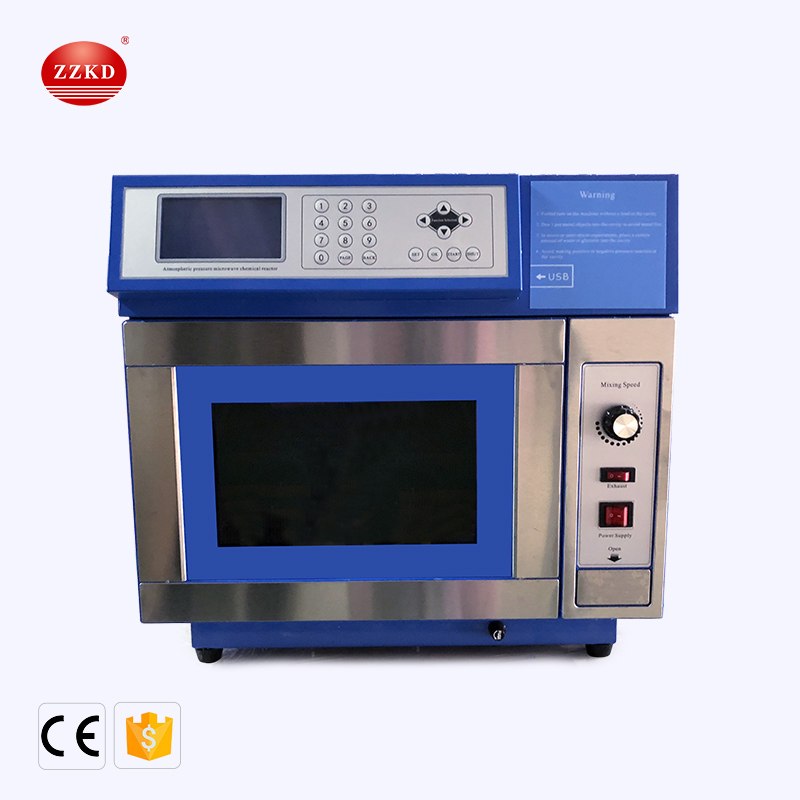 The microwave chemical reactor is widely used in laboratories, industries, schools and other places. Its inner shell is made of stainless steel, which is durable, reliable and safe.